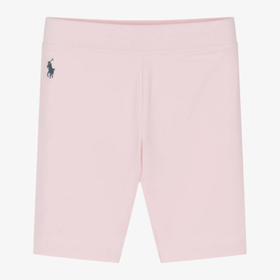 Shop Ralph Lauren Girls Pink Cotton Cycling Shorts