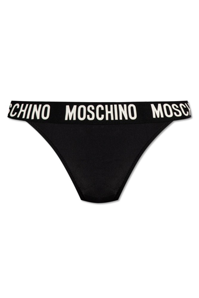 Shop Moschino Logo Tape High In Black