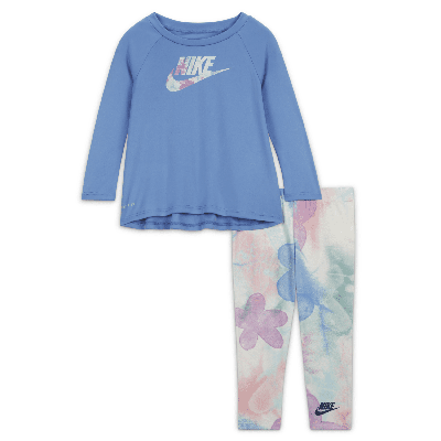 Shop Nike Sci-dye Dri-fit Leggings Set Baby 2-piece Dri-fit Set In Blue