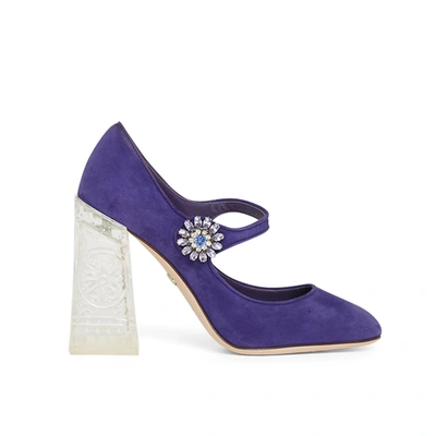 Shop Dolce & Gabbana Mary Jane Pumps In Purple