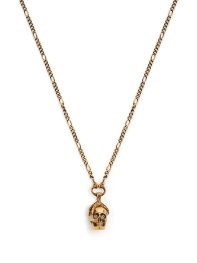 Shop Alexander Mcqueen Gold-tone Victorian Skull Necklace