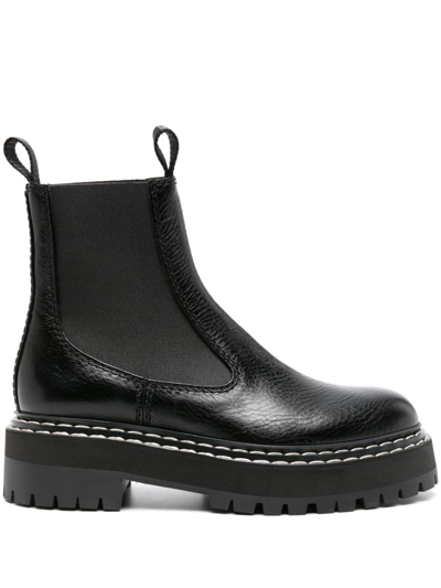 Proenza Schouler Black Platform Chelsea Boots In Black