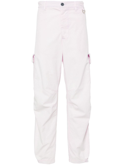 Ranra Loftur Straight-leg Canvas Trousers In Purple