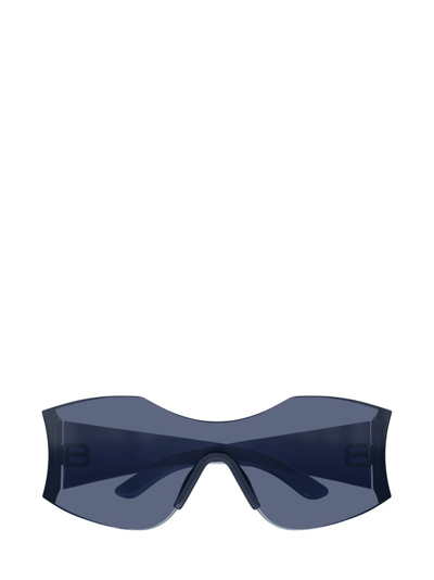 Shop Balenciaga Eyewear Geometric Frame Sunglasses In Blue