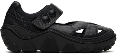 Shop Kiko Kostadinov Black Tonkin Hybrid Sandals In Black Soot