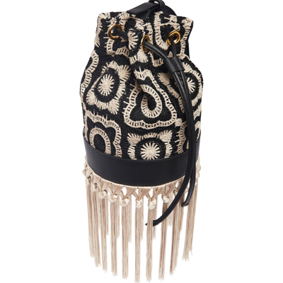 La Doublej Feria Crossbody Bag In Mini Tiles Black