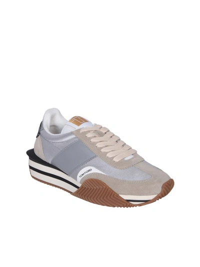 Shop Tom Ford Multi-material Sneakers In Grey