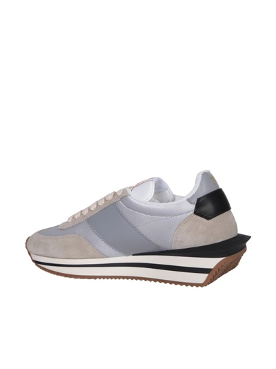 Shop Tom Ford Multi-material Sneakers In Grey