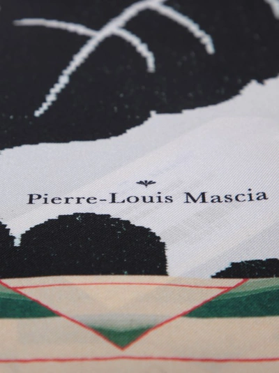 Shop Pierre-louis Mascia All-over Print Silk Scarf In Grey