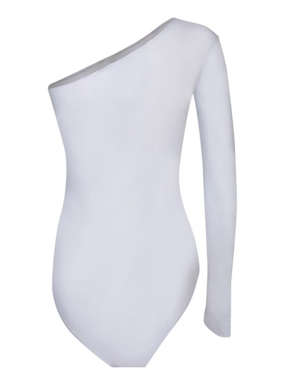 Shop Mm6 Maison Margiela Lycra Bodysuit In White