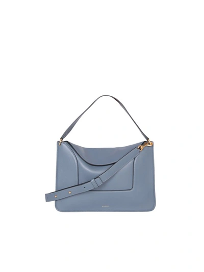 Shop Wandler Leather Bag In Blue
