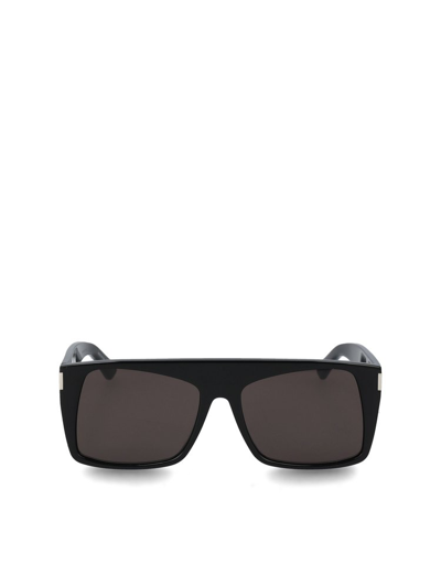 Shop Saint Laurent Eyewear Sl 651 Vitti Square Frame Sunglasses In Black