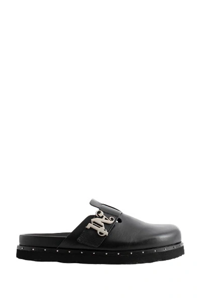 Shop Palm Angels Pa Studded Mules In Black