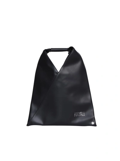 Shop Mm6 Maison Margiela Faux-leather Bag In Black