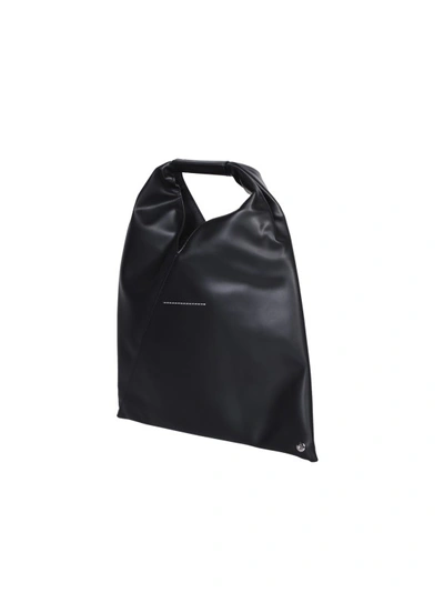 Shop Mm6 Maison Margiela Faux-leather Bag In Black