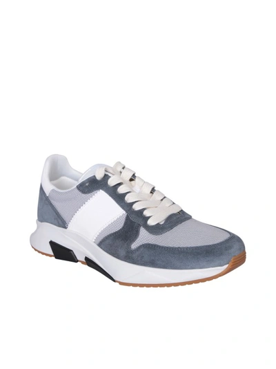 Shop Tom Ford Multi-material Sneakers In White