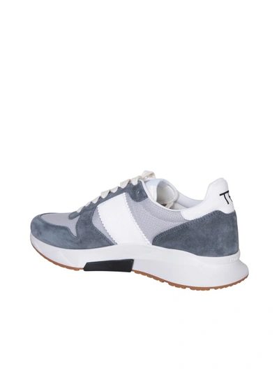 Shop Tom Ford Multi-material Sneakers In White