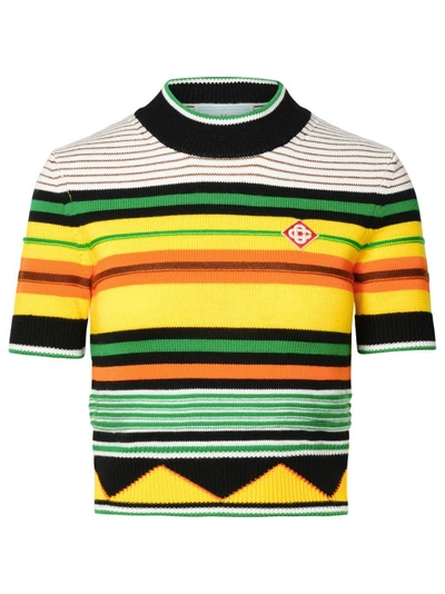Shop Casablanca Multicolored Wool T-shirt