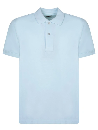 Shop Tom Ford Cotton Pique Polo Shirt In Blue