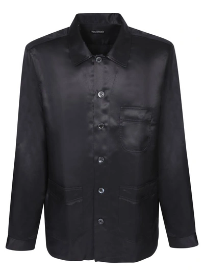 Shop Tom Ford Black Silk Shirt