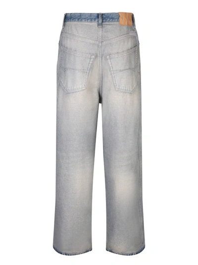 Shop Balenciaga Grey Cotton Jeans In Blue