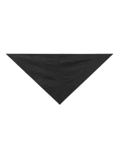 Shop Aeron Cabo - Leather Scarf In Black