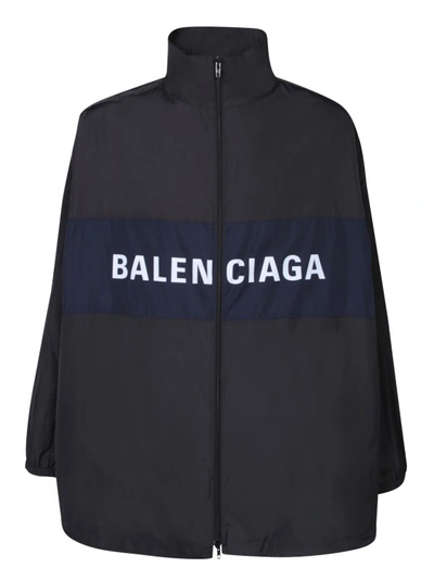Shop Balenciaga Black Nylon Jacket