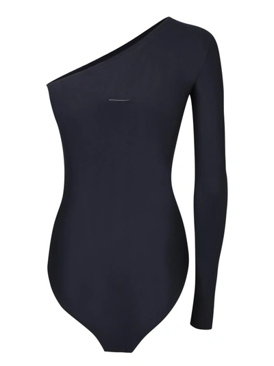 Shop Mm6 Maison Margiela Lycra Bodysuit In Black