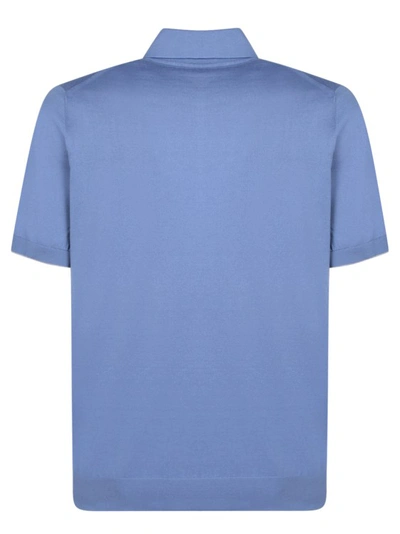 Shop Brunello Cucinelli Cotton Polo Shirt In Blue