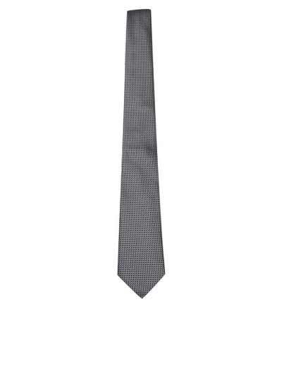 Shop Canali Silk Tie In Grey