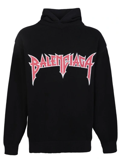 Shop Balenciaga Black Metal Hoodie
