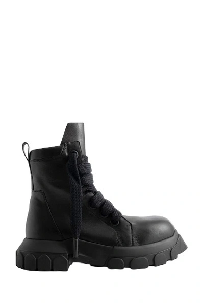 Shop Rick Owens Lido Jumbo Laced Bozo Tractor Boots In Black