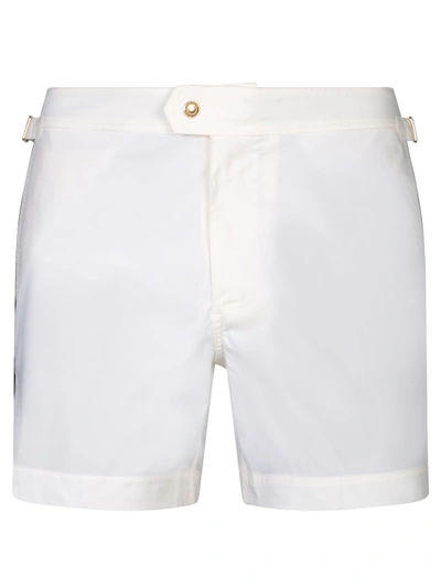 Shop Tom Ford Nylon Swimsuit In White
