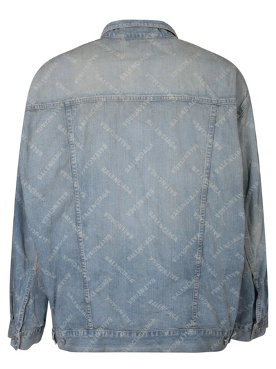 Shop Balenciaga Blue Denim Jacket