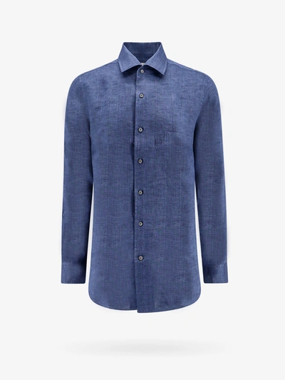 Shop Loro Piana Shirt In Blue