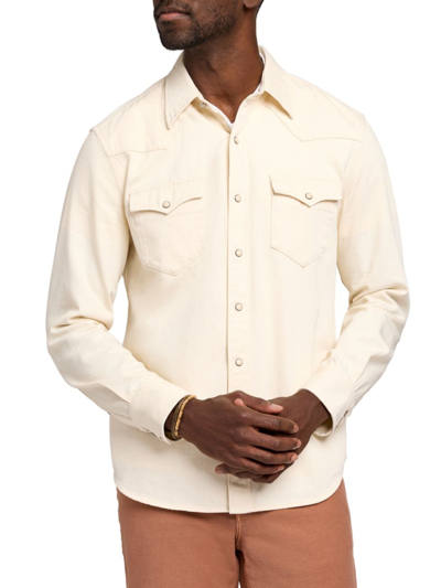 Shop Faherty Men's The Western Shirt In Shell Cove