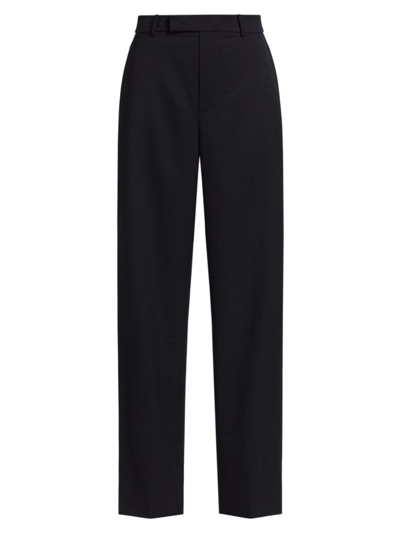 Shop Frame Women's Wool-blend Pajama Trousers In Navy