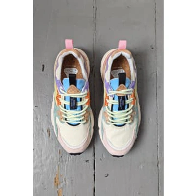 Shop Flower Mountain Yamano Pink & Light Green Sneakers