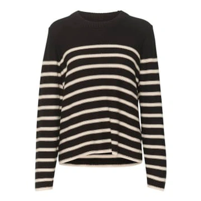 Shop Part Two Carolyn Organic Cotton Knitted Pullover | Black Stripe