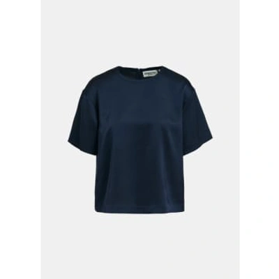 Shop Essentiel Antwerp Navy Fennel T-shirt In Blue