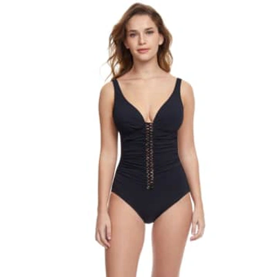 Shop Gottex Profile E23072d31 Black Swimsuit