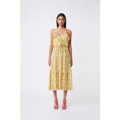 Shop Suncoo Carine Dress In Yellow