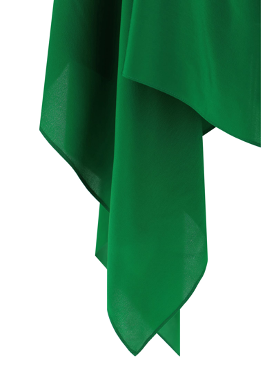 Shop Gianluca Capannolo Isabelle Poncho In Green Bottle