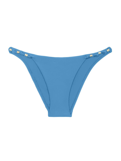 Shop Vix By Paula Hermanny Women's Paula Knotted Bikini Bottoms In Light Blue