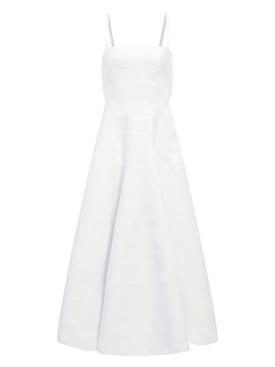 Shop Altuzarra Women's Connie A-line Midi-dress In Natural White