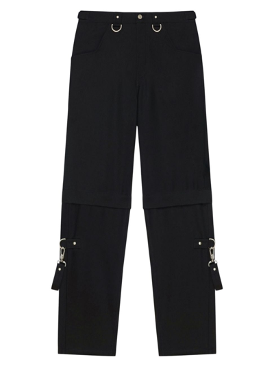 Shop Givenchy Men's Two In One Detachable Pants In Wool With Suspenders In Black