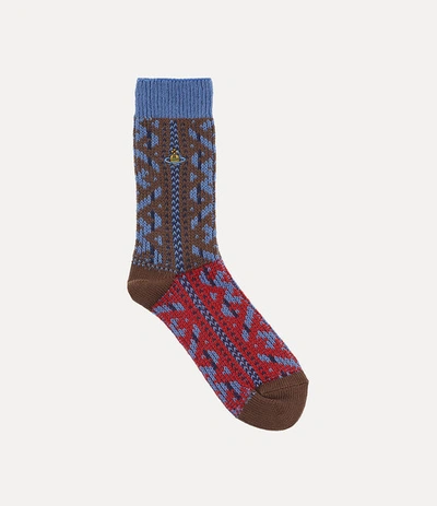 Shop Vivienne Westwood Ladies Socks In Blue