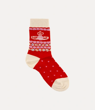 Shop Vivienne Westwood Ladies Socks In Red