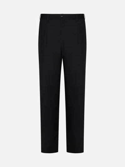 Shop Comme Des Garçons Homme Deux Straight-leg Trousers In Black