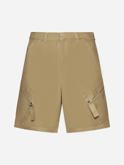 Shop Jacquemus Marrone Cotton Shorts In Beige